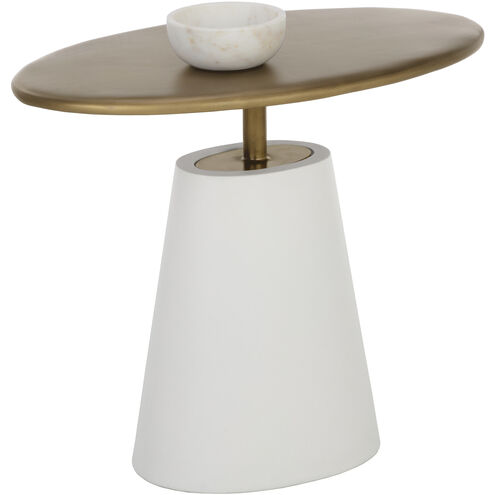 Kadin 22.75 X 19 inch White Outdoor Side Table